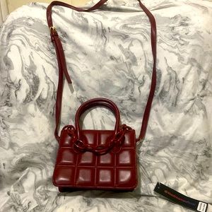 Wine color small bag